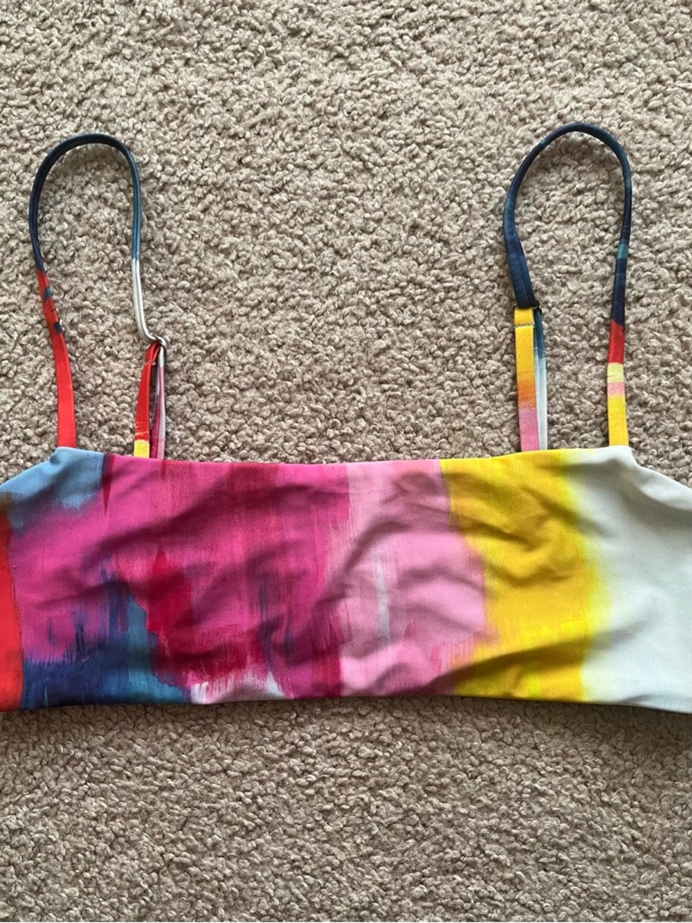 Mara Hoffman Desginer Bikini Top Womens Size S Colorful Luxury Summer Swimwear